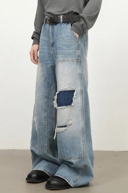 Patchwork Wide Jeans