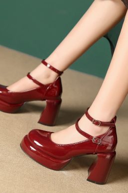 Patent Leather Mary Jane High Heels