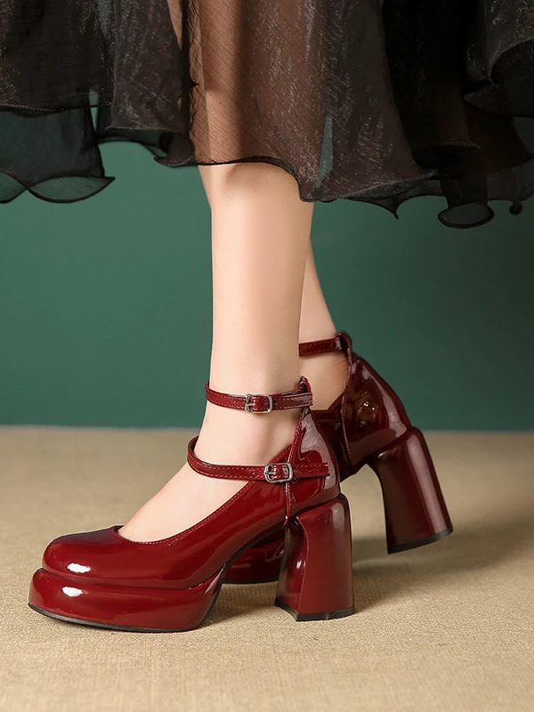 Patent Leather Mary Jane High Heels