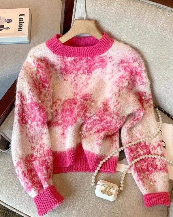Pearl Beaded Soft Touch Knitted Sweater