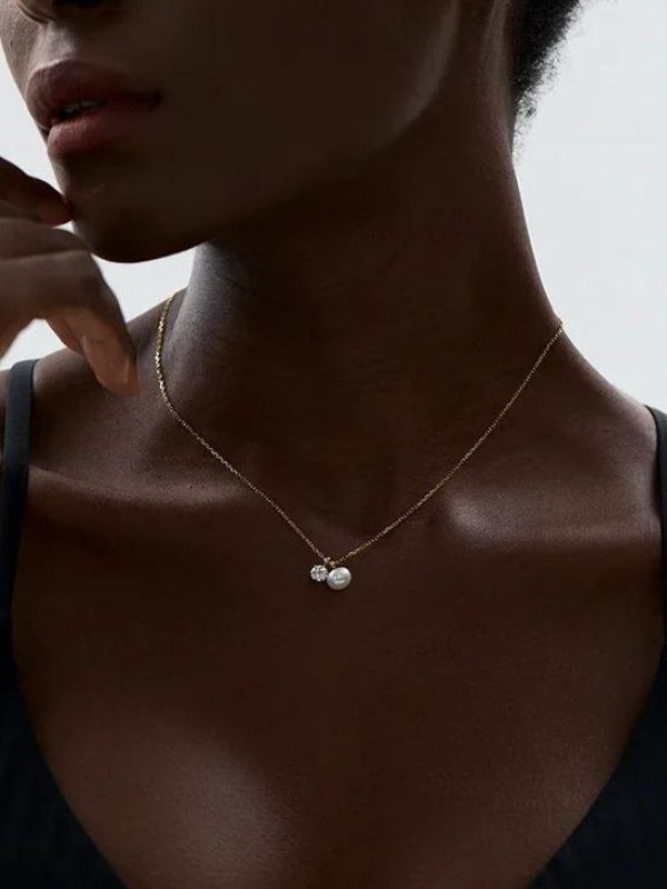 Pearl & Diamond Necklace