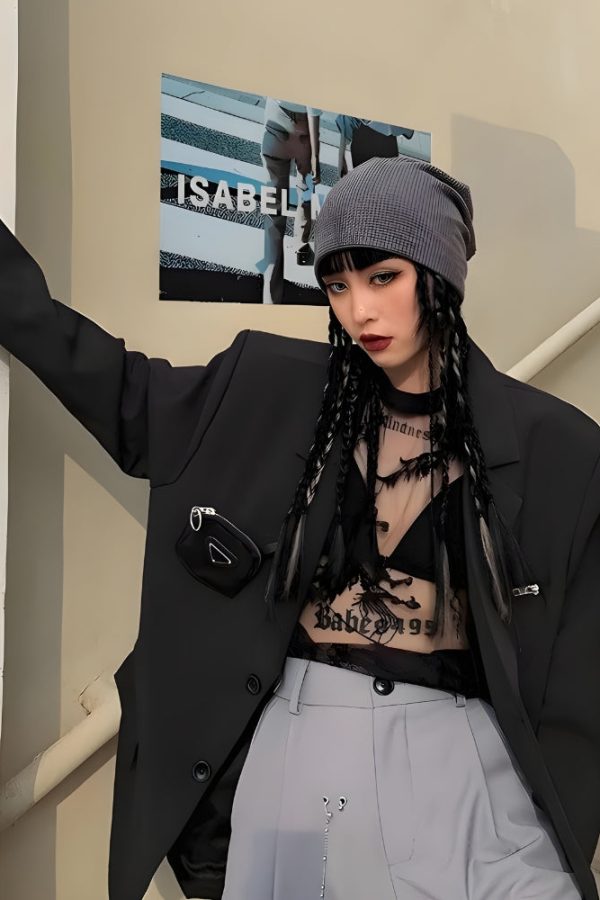 Pegasus Embroidered Sheer Top