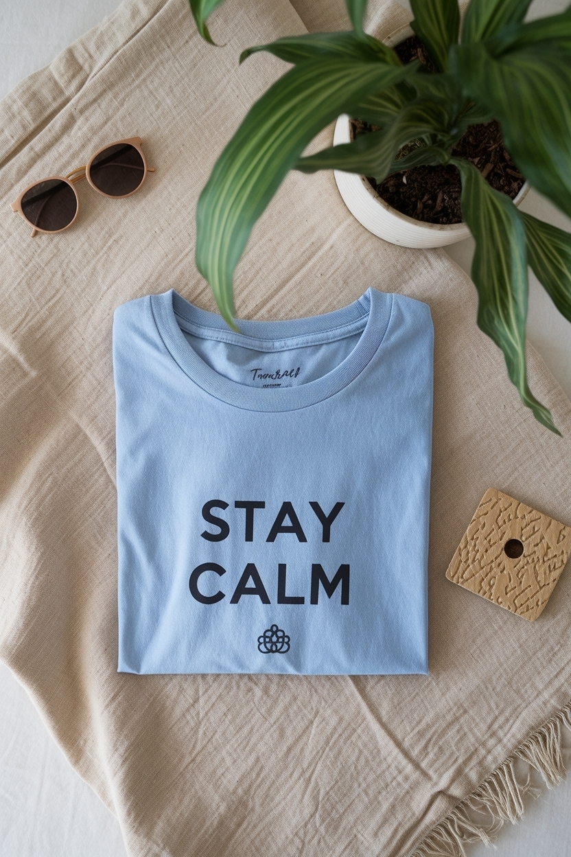 Personalized Minimalist Stay Calm T Shirt Designs outfit idea