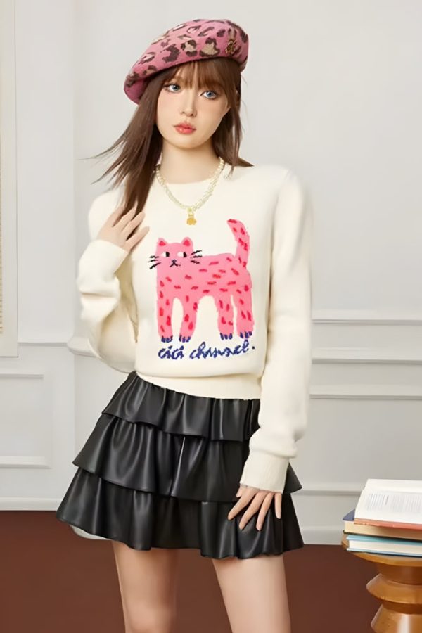 Pink Cat Sweater