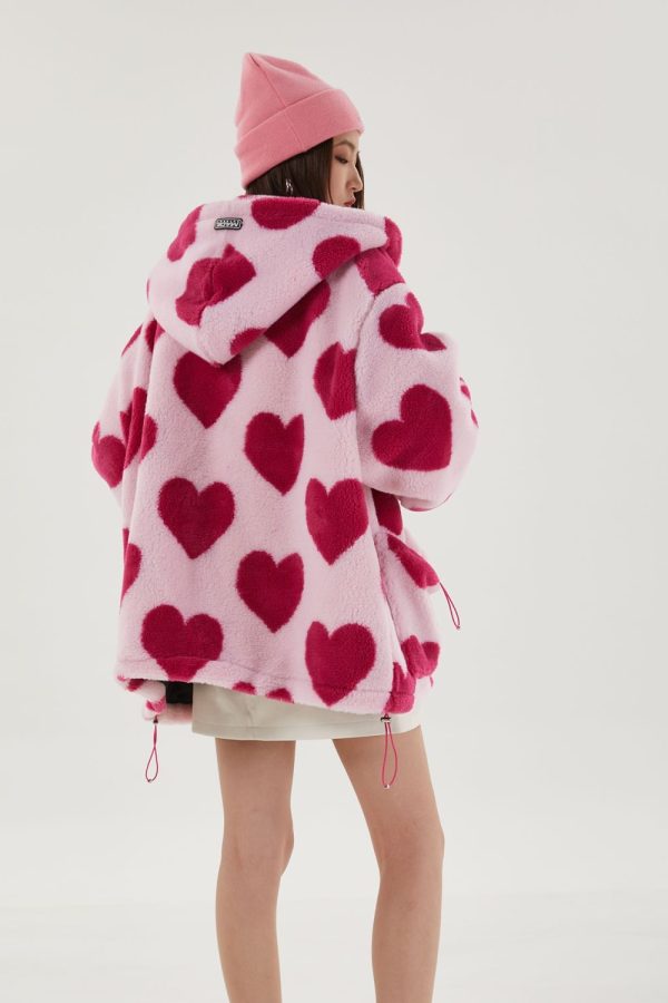Pink Heart Pattern Hooded Ja - Sgt Pepper's Lonely Hearts Club Band Outfits