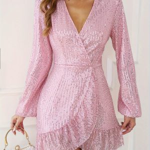 Pink Sequin Dress