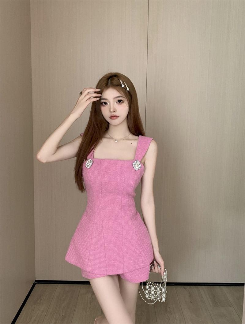 Pink Top & Shorts Two Piece Set