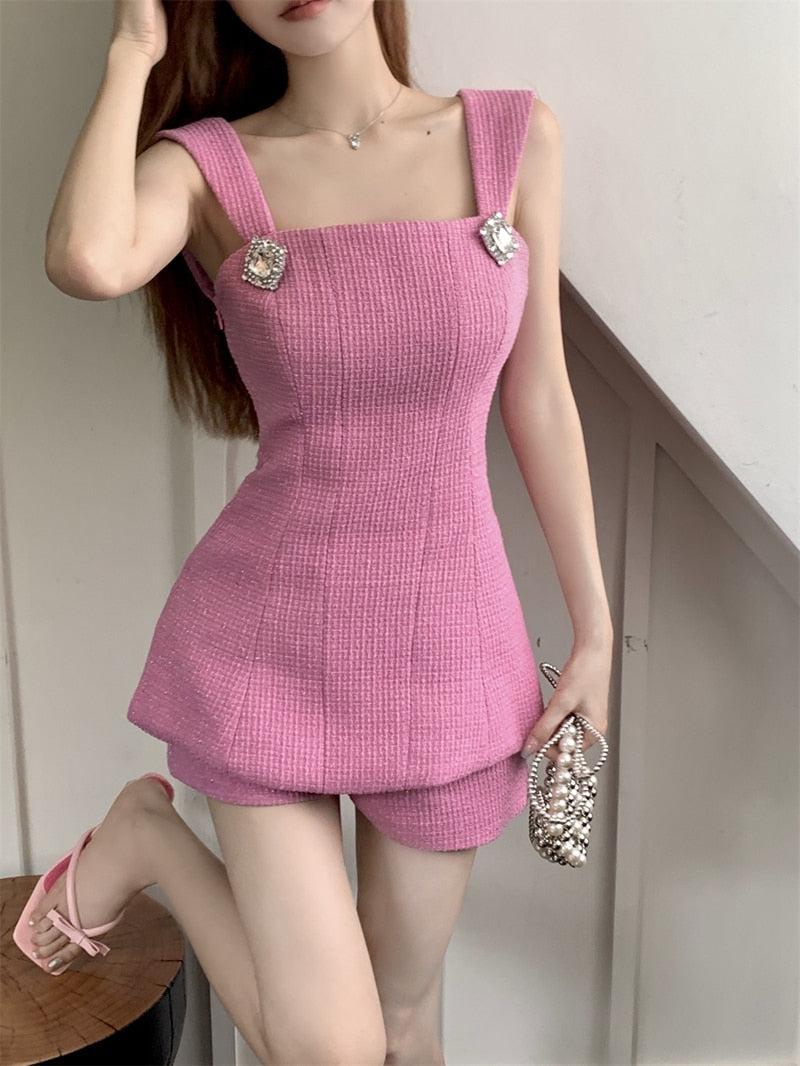 Pink Top & Shorts Two Piece Set