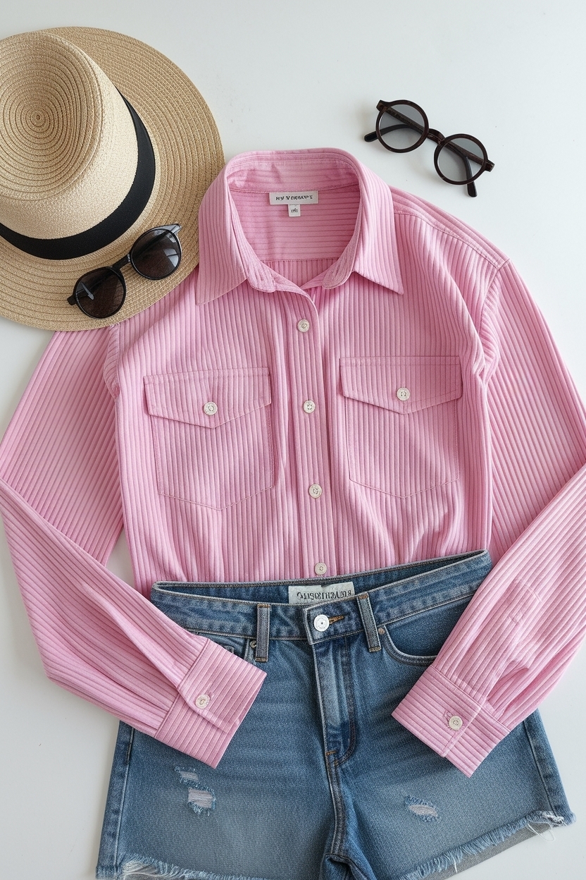 Pink Button Down Shirt Outfit: Effortless Everyday Chic outfit idea