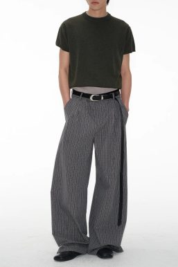 Pinstripe Wide Leg Pants