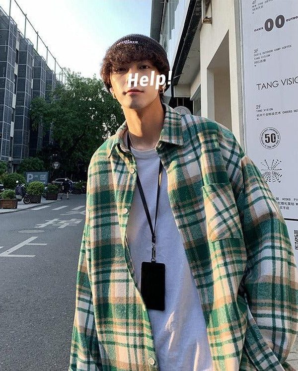 Plaid Flannel Men Shirt