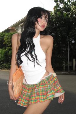 Plaid Mini Skort