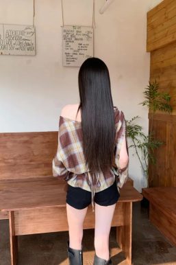 Plaid One Shoulder Top