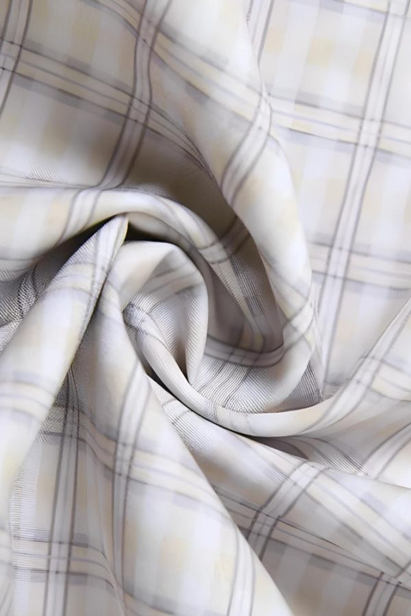 Plaid Ruched Top & Balloon Mini Skirt Two Piece Set