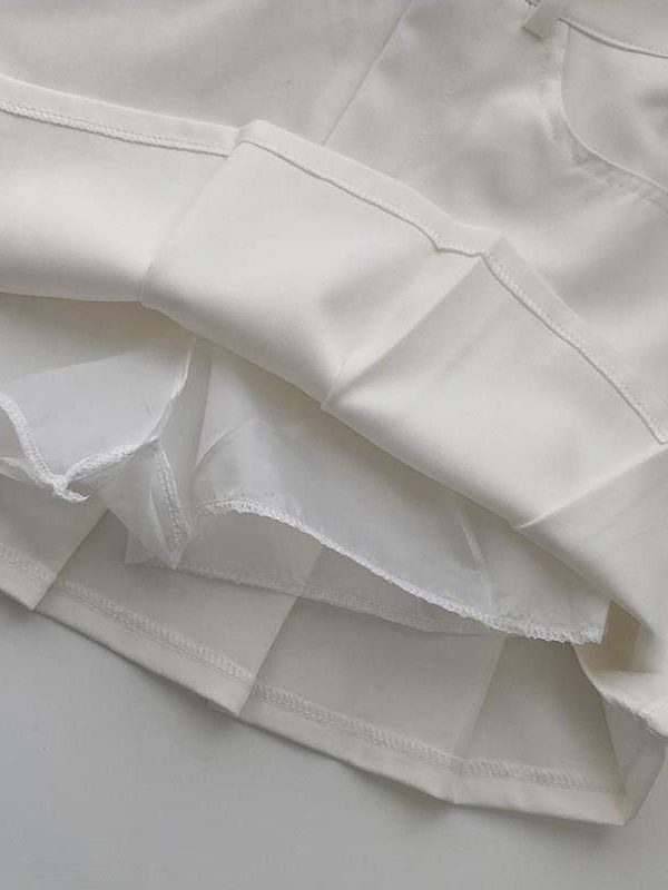 Pleated College Mini Skirt