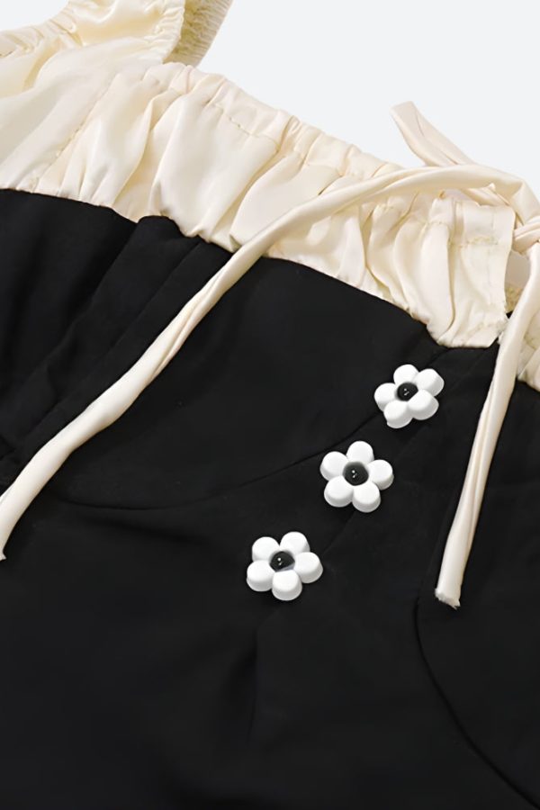 Pleated Hem Mini Dress