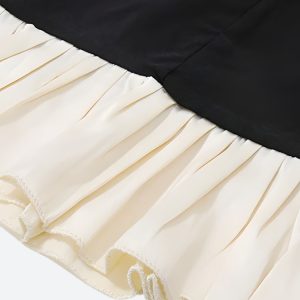 Pleated Hem Mini Dress