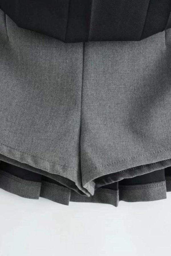 Pleated Mini School Skort