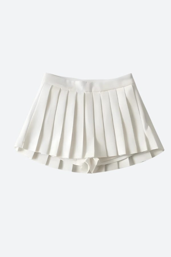 Pleated Mini School Skort