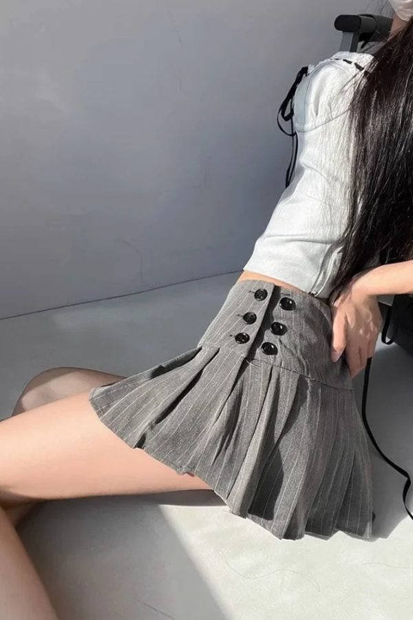 Pleated Mini Skirt