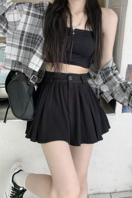 Pleated Mini Skort
