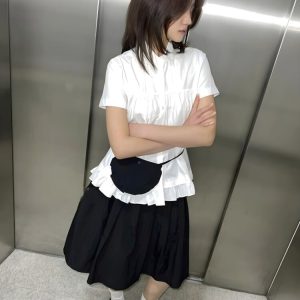 Pleated Pocket Midi Skirt