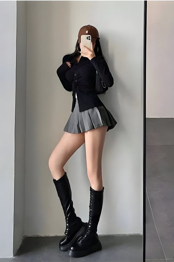 Pleated Tennis Mini Skirt