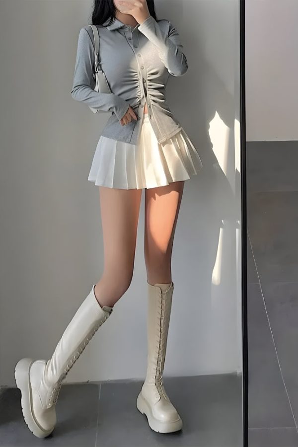 Pleated Tennis Mini Skirt