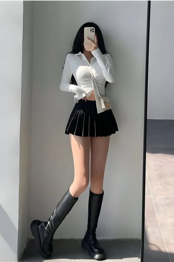 Pleated Tennis Mini Skirt