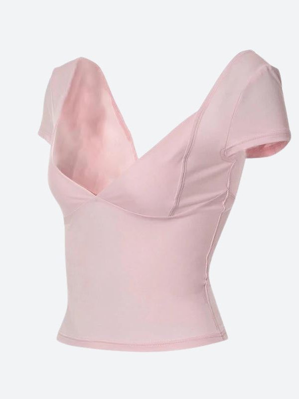 Plunge Neck Bodycon Top