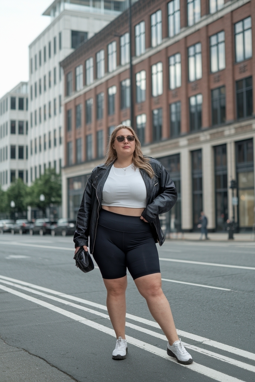Plus Size Biker Shorts Outfit: Flattering and Comfortable outfit idea