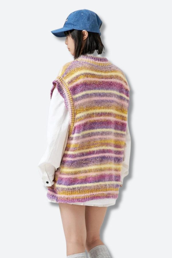 Plush Knitted Cardigan Vest