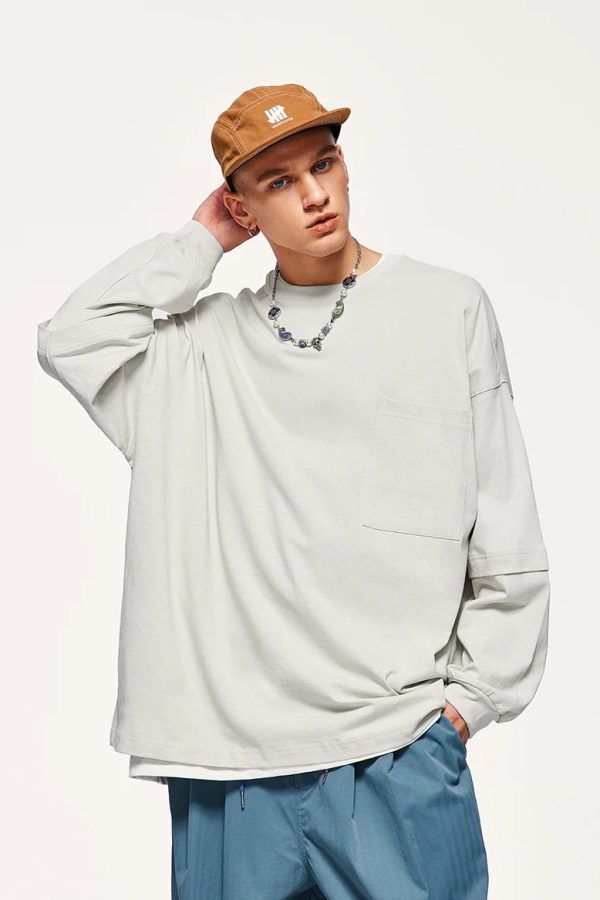 Pocket Layered Sweatshirt