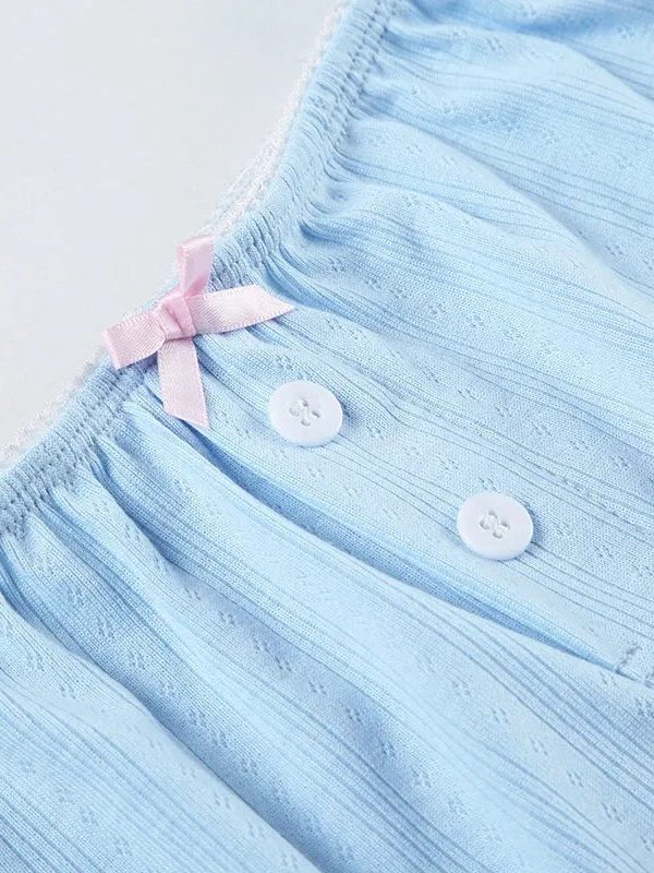 Pointelle Two Piece Pajama Set