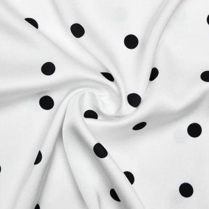 Polka Dot Lace Trim Mini Dress