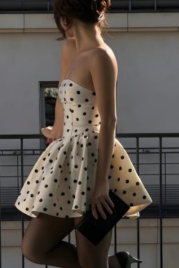 Polka Dot Preppy Mini Dress
