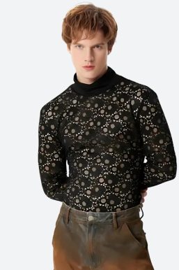 Polka Dots Lace Sheer Top