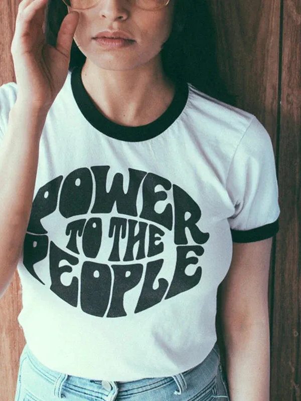Power to the People Ringer Tee