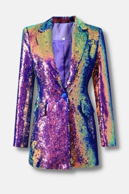 Premium Sequin Long Blazer
