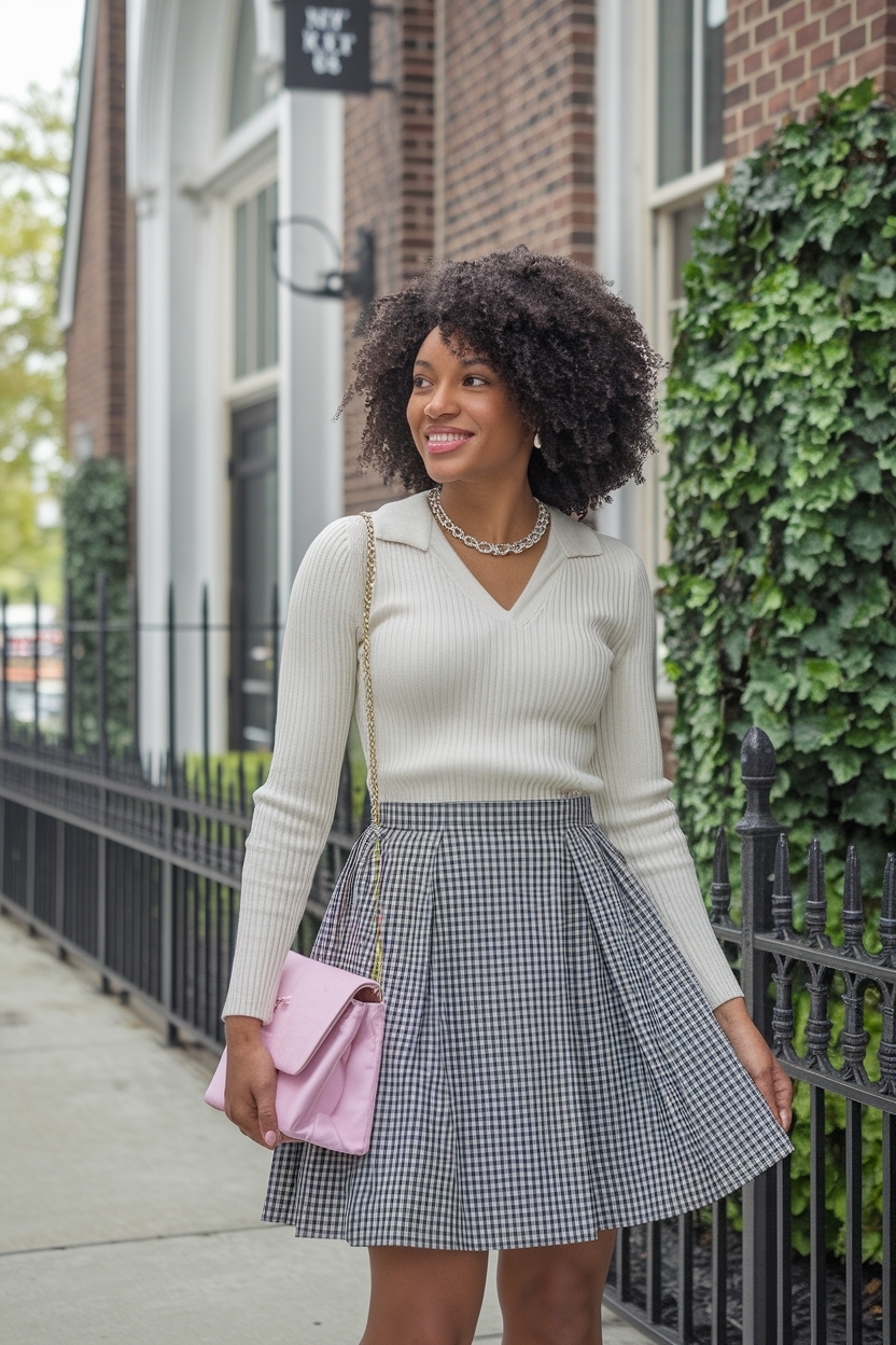 18. Preppy Church Outfit Black Women Style Guide outfit idea
