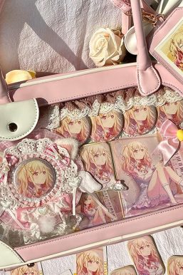 Pu Handbag Crossbody Daily Ita Bag Pin Bag 20cm Doll Bag
