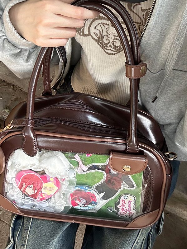 Pu Handbag Crossbody Daily Ita Bag Pin Bag 20cm Doll Bag