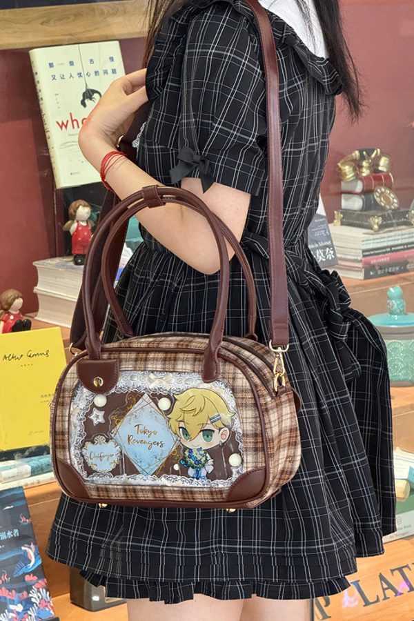 Pu Handbag Crossbody Daily Ita Bag Pin Bag 20cm Doll Bag