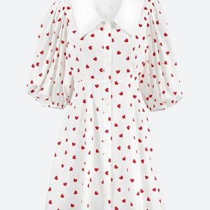 Puff Sleeve Mini Dress