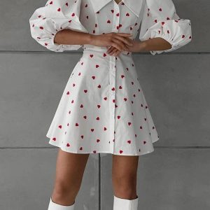 Puff Sleeve Mini Dress