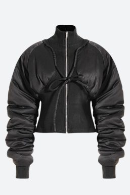 Puffer Corduroy Zip-Up Jacket