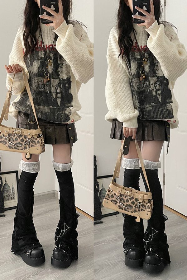 Punk Vintage Y2K Ita Clutch Bag for Women