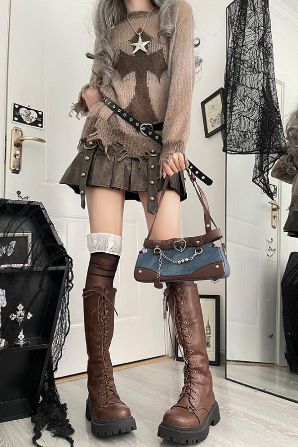 Punk Vintage Y2K Ita Clutch Bag for Women