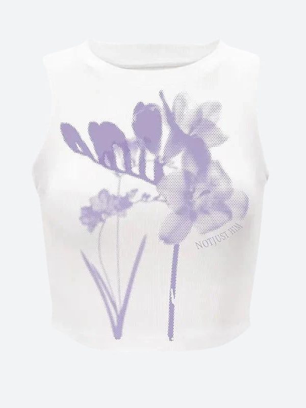 Purple Flowers Tank Top