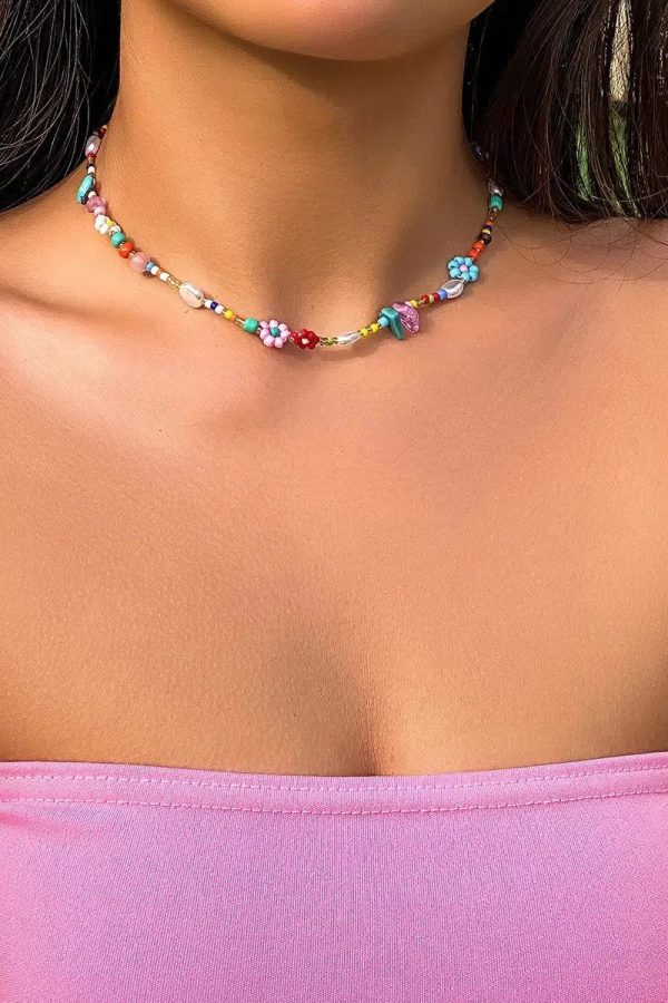 Rainbow Beaded Necklace: Perfect Accessory for Your Lace Graduation Dress